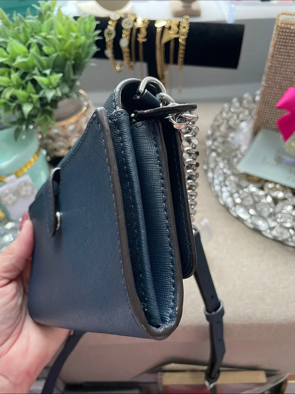 ✨ Michael Kors Jet Set Travel Phone Crossbody Bag NAVY BLUE✨Like new